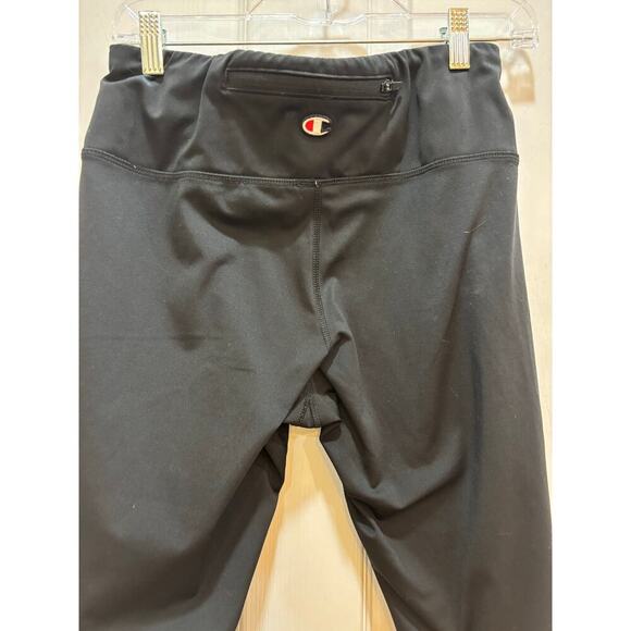 Champion Women L Black Ankle Length Rear back Zipper Pocket Athletic Gym - Picture 5 of 8